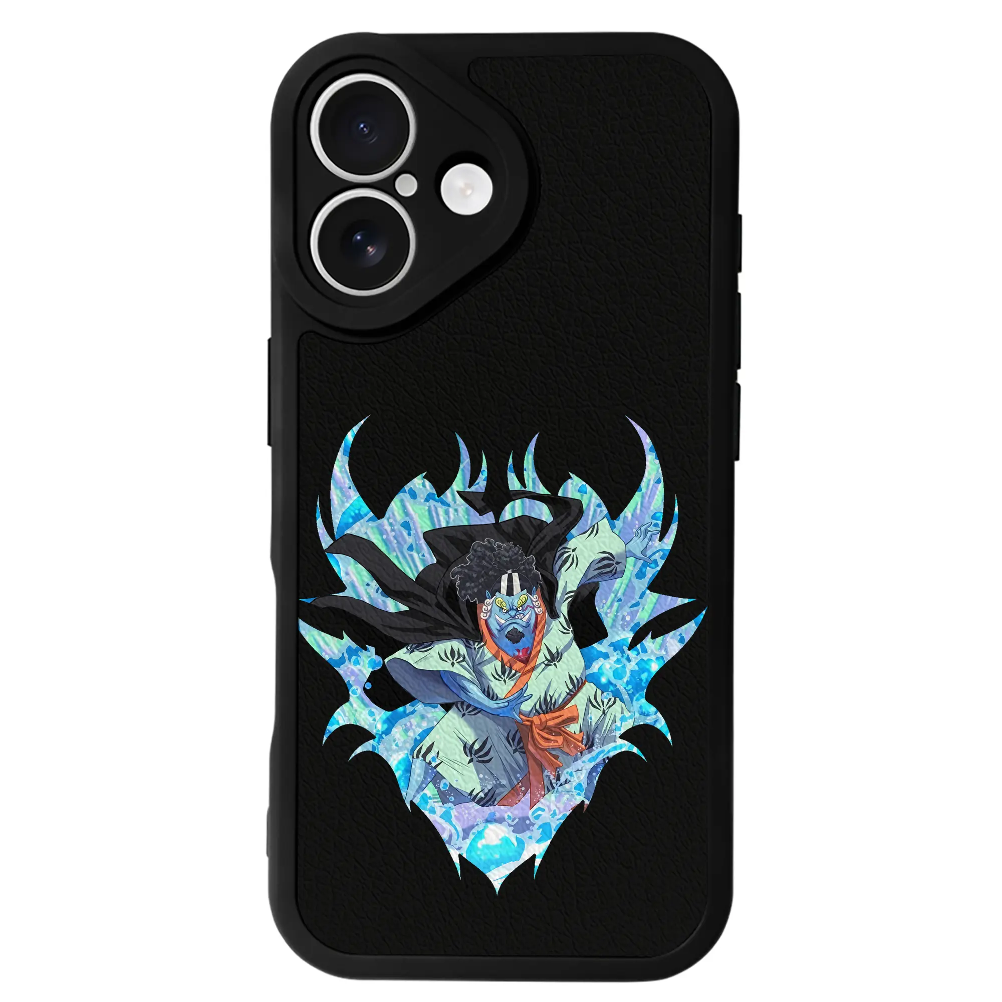 ワンピース グッズ ジンベエ - IPhone 16シリーズ対応 ・ シリコンスマホケース ・ レザー調 ・ 高精度フィット ・ 耐衝撃 ・ ワイヤレス充電対応 ・ 精密カット